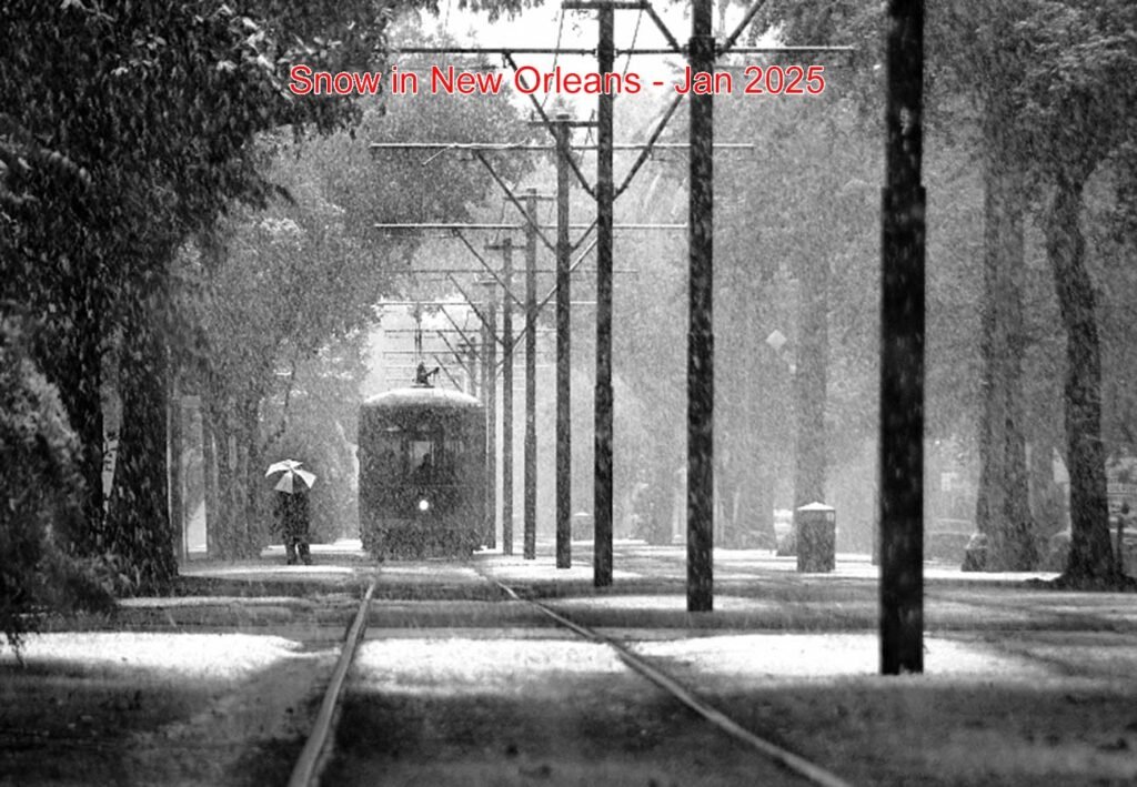 Polar vortex causing snow in New Orleans